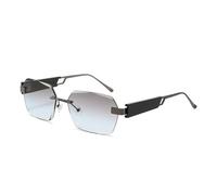 HTXONB 2025 frameless PC polarized sunglasses for outdoor travel, street photography, fishing, driving, UV protection sunglasses,C6,145 * 145 * 42mm