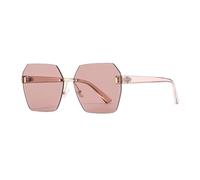 HTXONB 2025 Men's and Women's Fashion Frameless PC Polarized Sunglasses Outdoor Street Photography Travel Driving Sun Visor Anti-UV Sunglasses,C6,149 * 146 * 57mm