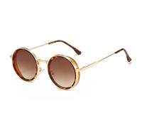 HTXONB 2025 Retro round frame sunglasses for men and women sun protection plain and slim sunshade sunglasses,C4,144 * 145 * 46mm