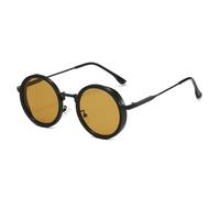 HTXONB 2025 Retro round frame sunglasses for men and women sun protection plain and slim sunshade sunglasses,C3,144 * 145 * 46mm