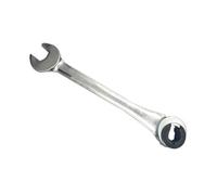 HTXONB Chrome Vanadium Steel British Fixed Open Pipe Ratchet Wrench Plum Wrench Dual-use Open Ratchet Wrench,Fixed Silver,19/32