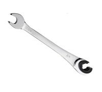 HTXONB Chrome Vanadium Steel British Fixed Open Pipe Ratchet Wrench Plum Wrench Dual-use Open Ratchet Wrench,Fixed Silver,3/4