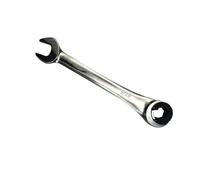 HTXONB Chrome Vanadium Steel British Fixed Open Pipe Ratchet Wrench Plum Wrench Dual-use Open Ratchet Wrench,Fixed Silver, 9/16