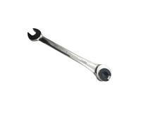 HTXONB Chrome Vanadium Steel British Fixed Open Pipe Ratchet Wrench Plum Wrench Dual-use Open Ratchet Wrench,Fixed Silver,11/32