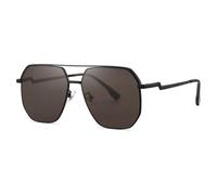 HTXONB Classic Men's Outdoor Travel Driving Sunglasses Square Frame PC Polarized Sunglasses,C4,147 * 145 * 52mm