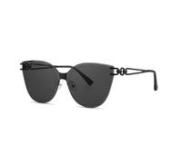 HTXONB Fashion frameless glasses with integrated lenses for men and women cat-eye sunglasses,C1,147 * 139 * 54mm
