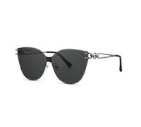 HTXONB Fashion frameless glasses with integrated lenses for men and women cat-eye sunglasses,C2,147 * 139 * 54mm