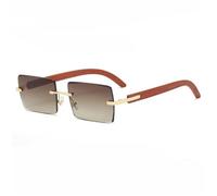 HTXONB Fashion men's and women's frameless PC polarized sunglasses for outdoor travel fishing driving sunshade and UV protection sunglasses,C7,150 * 142 * 39mm