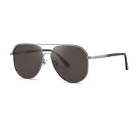 HTXONB Fashion men's metal sunglasses large frame PC polarized anti-ultraviolet driving sunglasses,C4,147 * 144 * 54mm