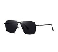 HTXONB Fashion men's metal sunglasses large frame TAC polarized anti-ultraviolet driving sunglasses,C1,147 * 144 * 46mm