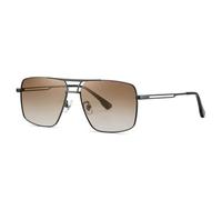 HTXONB Fashion men's metal sunglasses large frame TAC polarized anti-ultraviolet driving sunglasses,C4,147 * 144 * 46mm