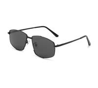 HTXONB Fashion Metal Men's Polarized Sunglasses Outdoor Travel Fishing Driving Square Frame Anti-UV Sunglasses,C1,148 * 145 * 50mm