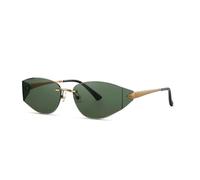 HTXONB Fashion narrow frame metal polarized sunglasses for men and women polygon gradient sun protection sunglasses,C2,136 * 148 * 42mm