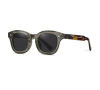 HTXONB Fashion retro plate TAC polarized sunglasses outdoor driving anti-ultraviolet sunglasses,C3,145 * 138 * 49mm
