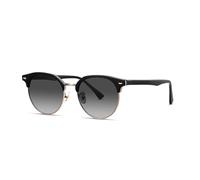 HTXONB Fashion round frame polarized sunglasses sun protection and UV protection driving semi-metallic sunglasses,C2,146 * 126 * 47mm