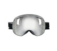 HTXONB Fashionable ski goggles for men and women, double-layer anti-fog and windproof goggles spherical anti-glare and anti-snow blindness ski goggles,Silver,190 * 105mm
