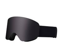 HTXONB Men's and women's cylindrical magnetic ski goggles double-layer coating anti-fog magnetic ski goggles snow goggles mountaineering windproof goggles,Black Black,180 * 95mm