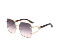 HTXONB Men's and women's metal square frame sunglasses for outdoor travel, sun protection and UV protection, simple and versatile sunglasses,C4,145 * 146 * 56mm