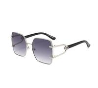 HTXONB Men's and women's metal square frame sunglasses for outdoor travel, sun protection and UV protection, simple and versatile sunglasses,C3,145 * 146 * 56mm