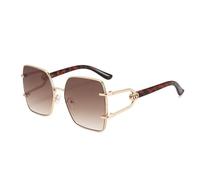 HTXONB Men's and women's metal square frame sunglasses for outdoor travel, sun protection and UV protection, simple and versatile sunglasses,C5,145 * 146 * 56mm