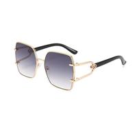 HTXONB Men's and women's metal square frame sunglasses for outdoor travel, sun protection and UV protection, simple and versatile sunglasses,C2,145 * 146 * 56mm
