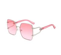 HTXONB Men's and women's metal square frame sunglasses for outdoor travel, sun protection and UV protection, simple and versatile sunglasses,C6,145 * 146 * 56mm