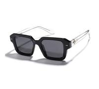 HTXONB Men's and women's retro square frame polarized sunglasses UV protection fashion sunshade insert temple sunglasses,C2,153 * 15