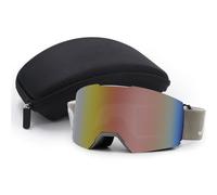 HTXONB Men's and women's ski goggles magnetic cylindrical ski goggles double-layer anti-fog and windproof outdoor goggles,Pink,aldult