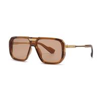 HTXONB Men's and women's street photography retro square frame sunglasses travel driving sun protection UV protection sunglasses,C3,143 * 135 * 49mm