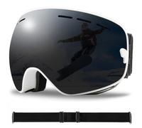 HTXONB Men's and women's stylish double-layer anti-fog ski goggles coated ski mountaineering goggles,C12,Adults