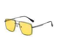 HTXONB Men's business polarized sunglasses outdoor travel driving sun protection UV protection square frame sunglasses,C4,147 * 141 * 50mm