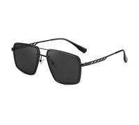 HTXONB Men's business polarized sunglasses outdoor travel driving sun protection UV protection square frame sunglasses,C1,147 * 141 * 50mm