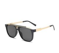 HTXONB Men's Driving Sunglasses For Woman and Man Fashion Sun Glasses,Black gold gray,146 * 142 * 50mm