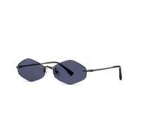 HTXONB Metal polygonal sunglasses fashionable and personalized sunglasses irregular neutral frameless glasses,C2,147 * 135 * 37mm