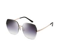 HTXONB Retro women's large frame gradient nylon sunglasses frameless cut edge sunshade anti-ultraviolet sunglasses,C1,148 * 137 * 59mm