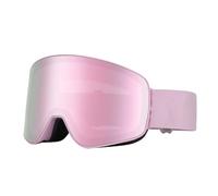 HTXONB TPU frame PC mirror cylindrical wide field of view sports glasses men's and women's single and double board ski goggles double layer anti-fog mirror magnetic goggles,Glacier Pink,179 * 98mm