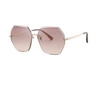 HTXONB Women's fashion gradient frameless sunglasses sun protection metal street shooting slim nylon sunglasses,C4,147 * 148 * 59mm