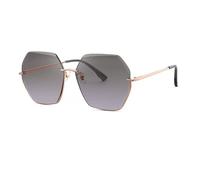 HTXONB Women's fashion gradient frameless sunglasses sun protection metal street shooting slim nylon sunglasses,C2,147 * 148 * 59mm