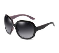 HTXONB Women's fashion polarized sunglasses outdoor street photography travel driving sun visor anti-ultraviolet sunglasses,black