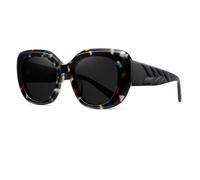 HTXONB Women's Retro Large Frame Sunglasses Outdoor Street Photography Travel Sun Visor Anti-UV Plate Polarized Sunglasses,C3,145 * 152 * 58mm