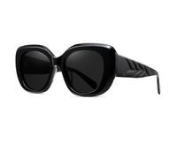 HTXONB Women's Retro Large Frame Sunglasses Outdoor Street Photography Travel Sun Visor Anti-UV Plate Polarized Sunglasses,C1,145 * 152 * 58mm