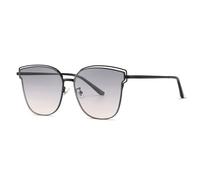 HTXONB Women's Retro Metal Glasses HD Nylon Progressive Sunglasses Personalized Cat Eye Sunglasses,C2,148 * 151 * 57mm