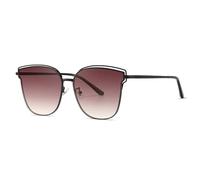 HTXONB Women's Retro Metal Glasses HD Nylon Progressive Sunglasses Personalized Cat Eye Sunglasses,C3,148 * 151 * 57mm