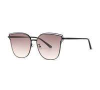 HTXONB Women's Retro Metal Glasses HD Nylon Progressive Sunglasses Personalized Cat Eye Sunglasses,C4,148 * 151 * 57mm
