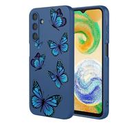 HTXWXJC Phone Case for Galaxy A13 5G Case, Samsung A04S SM-A136U Case Shockproof Flexible Bumper TPU Soft Case Butterfly Pattern Phone Cover for Samsung Galaxy A13 5G Blue Butterfly
