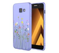 HTXWXJC Phone Case for Galaxy A5 2017 Case, Samsung a5 2017 Case, SM-A520 Case Shockproof Flexible Bumper TPU Soft Case Flower Pattern Phone Cover for Samsung Galaxy A5 2017 Purple Flower