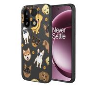 HTXWXJC Phone Case for OnePlus 15 Case, CPH2747, CPH2745, PLK110 Shockproof Flexible Bumper TPU Soft Cases Dog Pattern Cover for OnePlus 15 Black Dog
