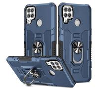HTXWXJC Phone Case for Realme C15 Case, Realme C25 RMX3193, RMX3191 RMX2180 Ring Holder Built-in Magnetic Car Mount Shockproof Camera Protective Cases Cover for Realme C15 Blue