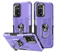HTXWXJC Phone Case for Redmi Note 11 4G 2022 Case, Redmi Note 11S/Redmi Note 12S Ring Holder Built-in Magnetic Car Mount Shockproof Camera Protective Cases Cover for Xiaomi Redmi Note 11S Purple