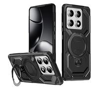 HTXWXJC Phone Case for Xiaomi 14T Pro Case, 2407FPN8EG Ring Holder Built-in Magnetic Car Mount Shockproof Protective TPU Cases Cover for Xiaomi 14T Pro black